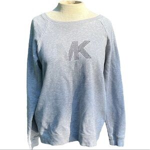 Michael Kors crewneck sweatshirt gray with MK in sequins